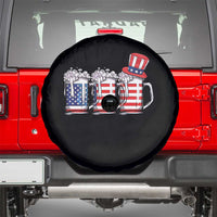 Beer American Flag 4th of July Spare Tire Cover Merica Drinking USA - Wonder Print Shop