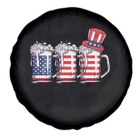 Beer American Flag 4th of July Spare Tire Cover Merica Drinking USA - Wonder Print Shop