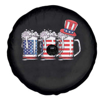 Beer American Flag 4th of July Spare Tire Cover Merica Drinking USA - Wonder Print Shop