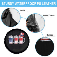 Beer American Flag 4th of July Spare Tire Cover Merica Drinking USA - Wonder Print Shop