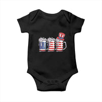 Beer American Flag 4th of July Baby Onesie Merica Drinking USA - Wonder Print Shop