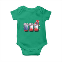 Beer American Flag 4th of July Baby Onesie Merica Drinking USA - Wonder Print Shop