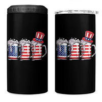 Beer American Flag 4th of July 4 in 1 Can Cooler Tumbler Merica Drinking USA - Wonder Print Shop