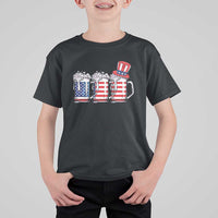 Beer American Flag 4th of July T Shirt For Kid Merica Drinking USA - Wonder Print Shop