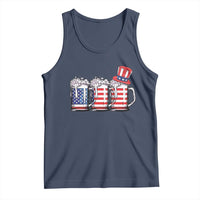 Beer American Flag 4th of July Tank Top Merica Drinking USA - Wonder Print Shop