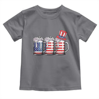 Beer American Flag 4th of July Toddler T Shirt Merica Drinking USA - Wonder Print Shop