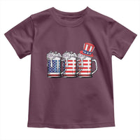 Beer American Flag 4th of July Toddler T Shirt Merica Drinking USA - Wonder Print Shop