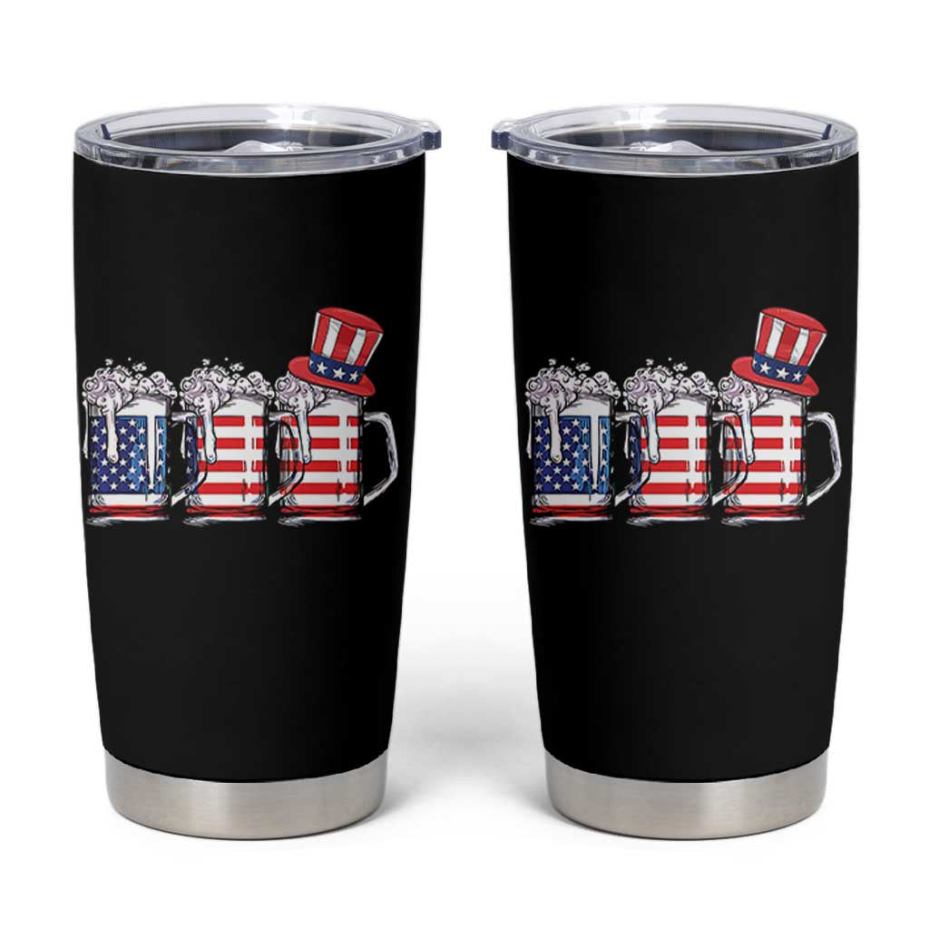 Beer American Flag 4th of July Tumbler Cup Merica Drinking USA - Wonder Print Shop