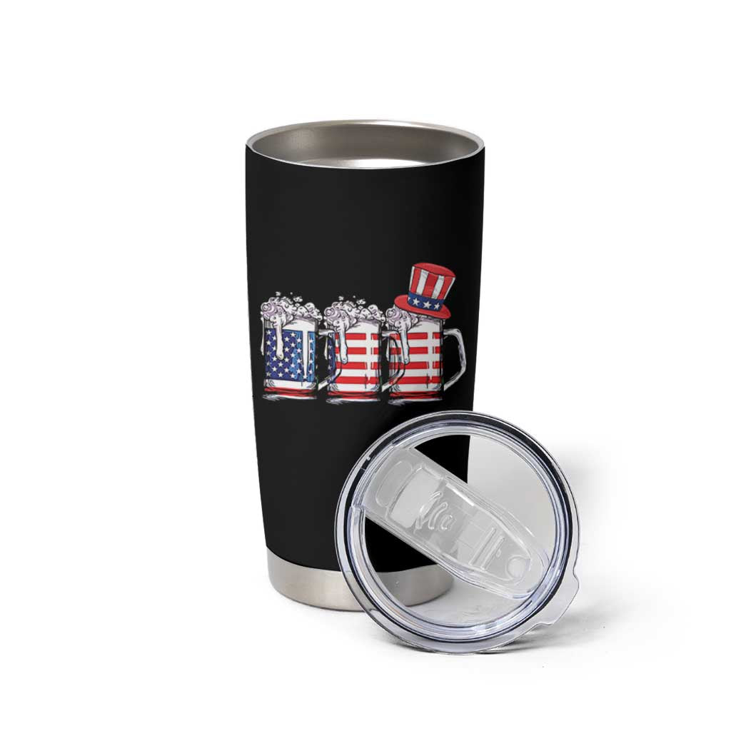 Beer American Flag 4th of July Tumbler Cup Merica Drinking USA - Wonder Print Shop