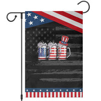 Beer American Flag 4th of July Garden Flag Merica Drinking USA