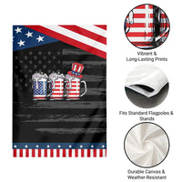 Beer American Flag 4th of July Garden Flag Merica Drinking USA