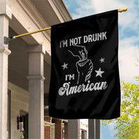 Funny 4th of July Drinking Garden Flag Not Drunk I am American - Wonder Print Shop