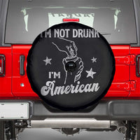 Funny 4th of July Drinking Spare Tire Cover Not Drunk I am American - Wonder Print Shop