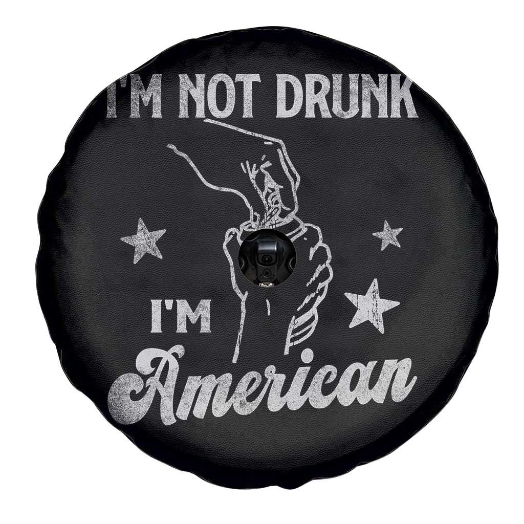 Funny 4th of July Drinking Spare Tire Cover Not Drunk I am American - Wonder Print Shop