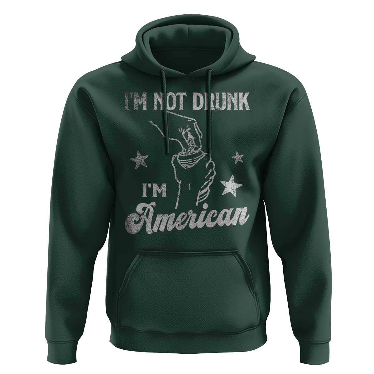 Funny 4th of July Drinking Hoodie Not Drunk I am American - Wonder Print Shop