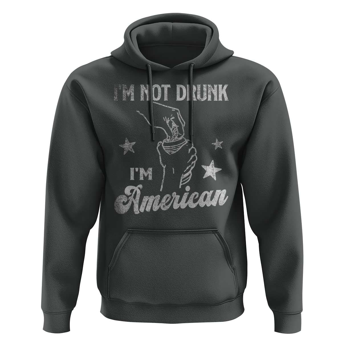 Funny 4th of July Drinking Hoodie Not Drunk I am American - Wonder Print Shop
