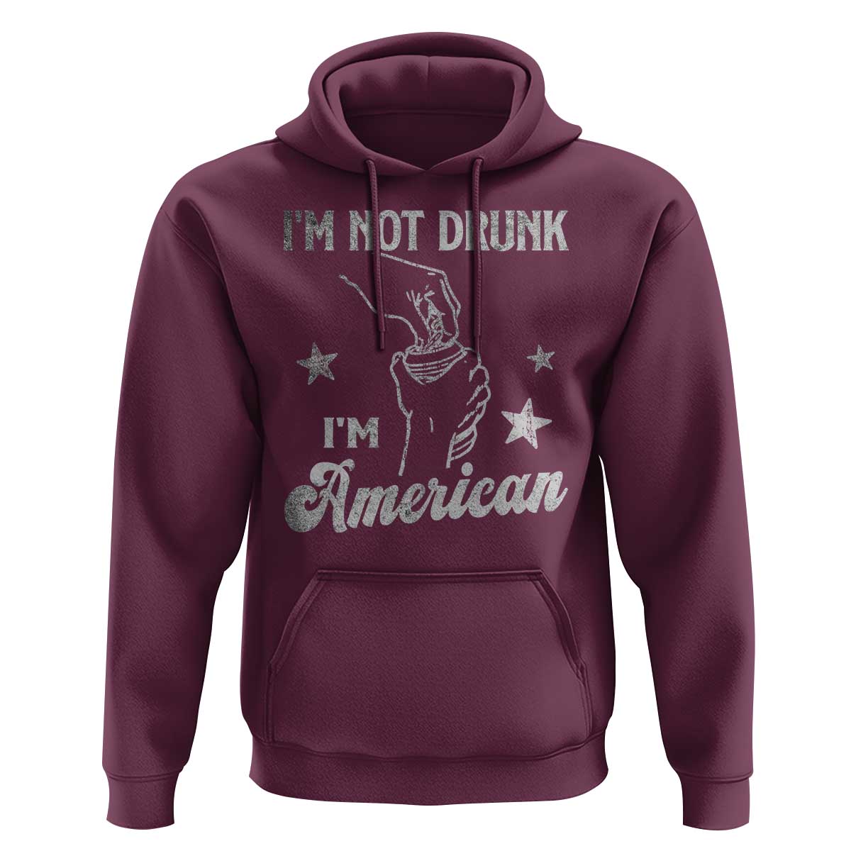 Funny 4th of July Drinking Hoodie Not Drunk I am American - Wonder Print Shop
