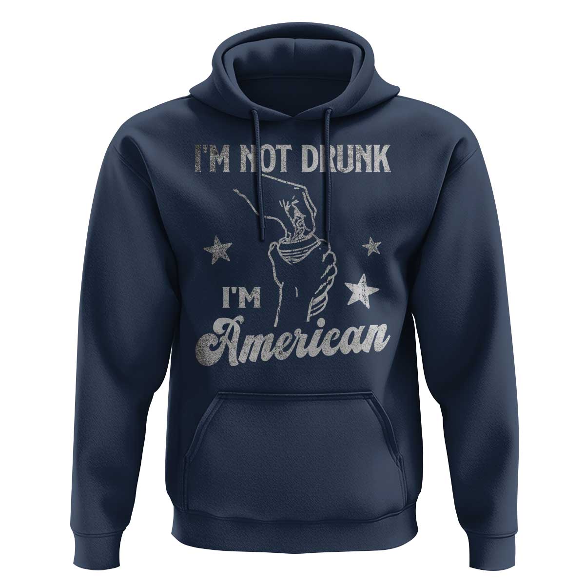 Funny 4th of July Drinking Hoodie Not Drunk I am American - Wonder Print Shop
