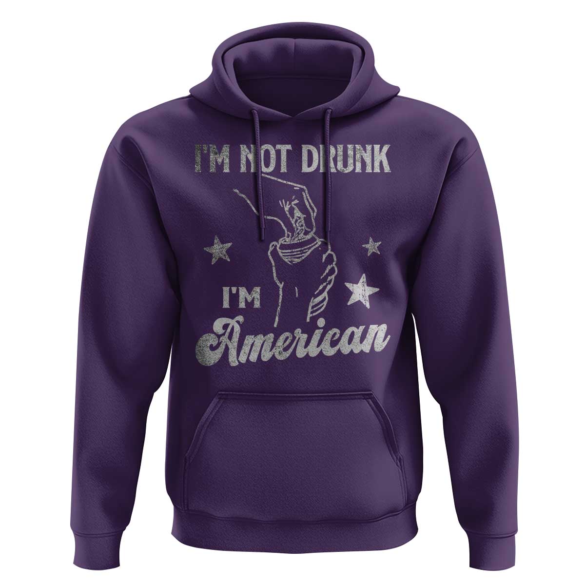 Funny 4th of July Drinking Hoodie Not Drunk I am American - Wonder Print Shop