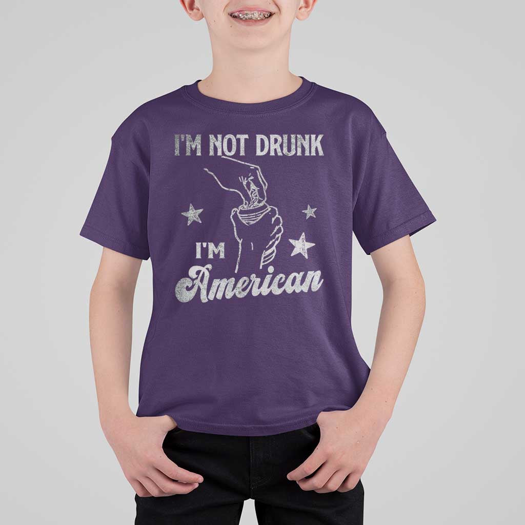 Funny 4th of July Drinking T Shirt For Kid Not Drunk I am American - Wonder Print Shop
