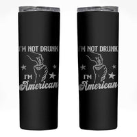 Funny 4th of July Drinking Skinny Tumbler Not Drunk I am American - Wonder Print Shop