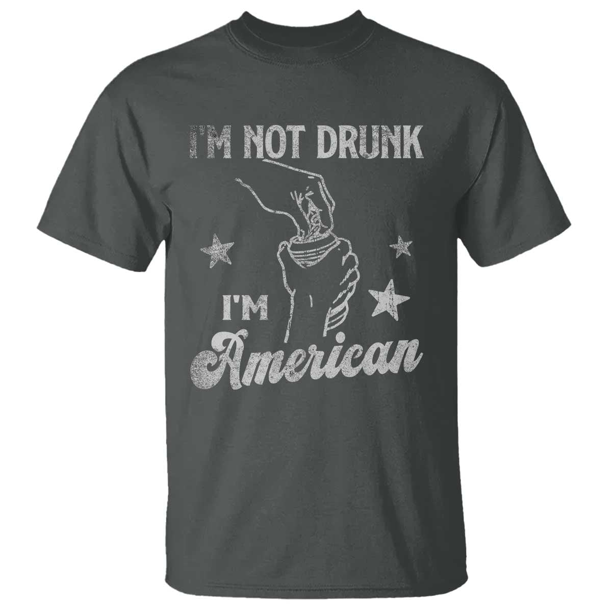 Funny 4th of July Drinking T Shirt Not Drunk I am American - Wonder Print Shop