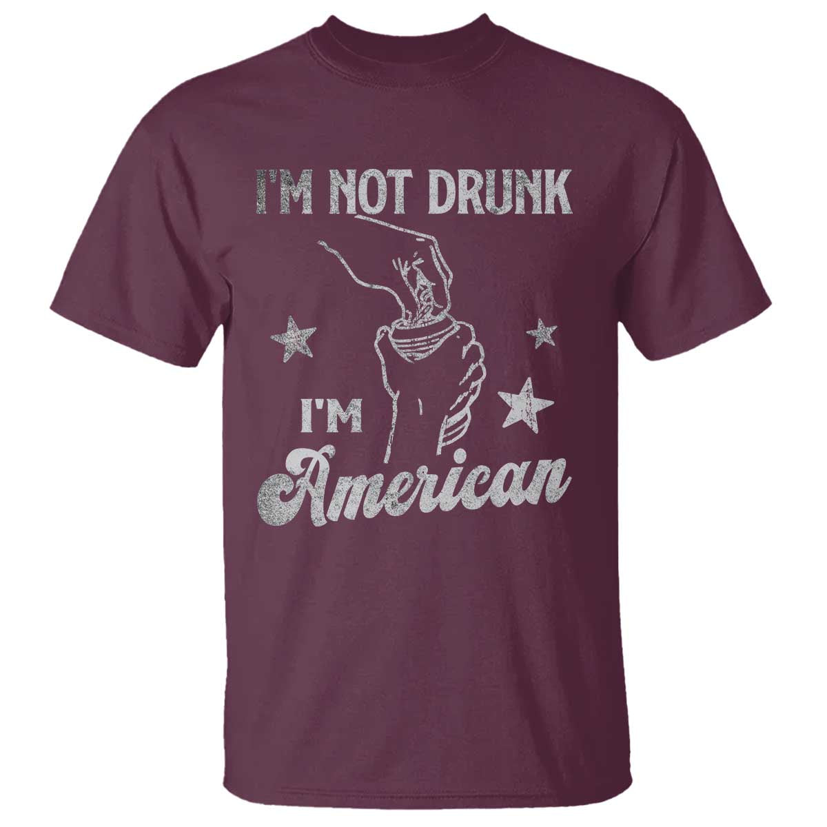 Funny 4th of July Drinking T Shirt Not Drunk I am American - Wonder Print Shop