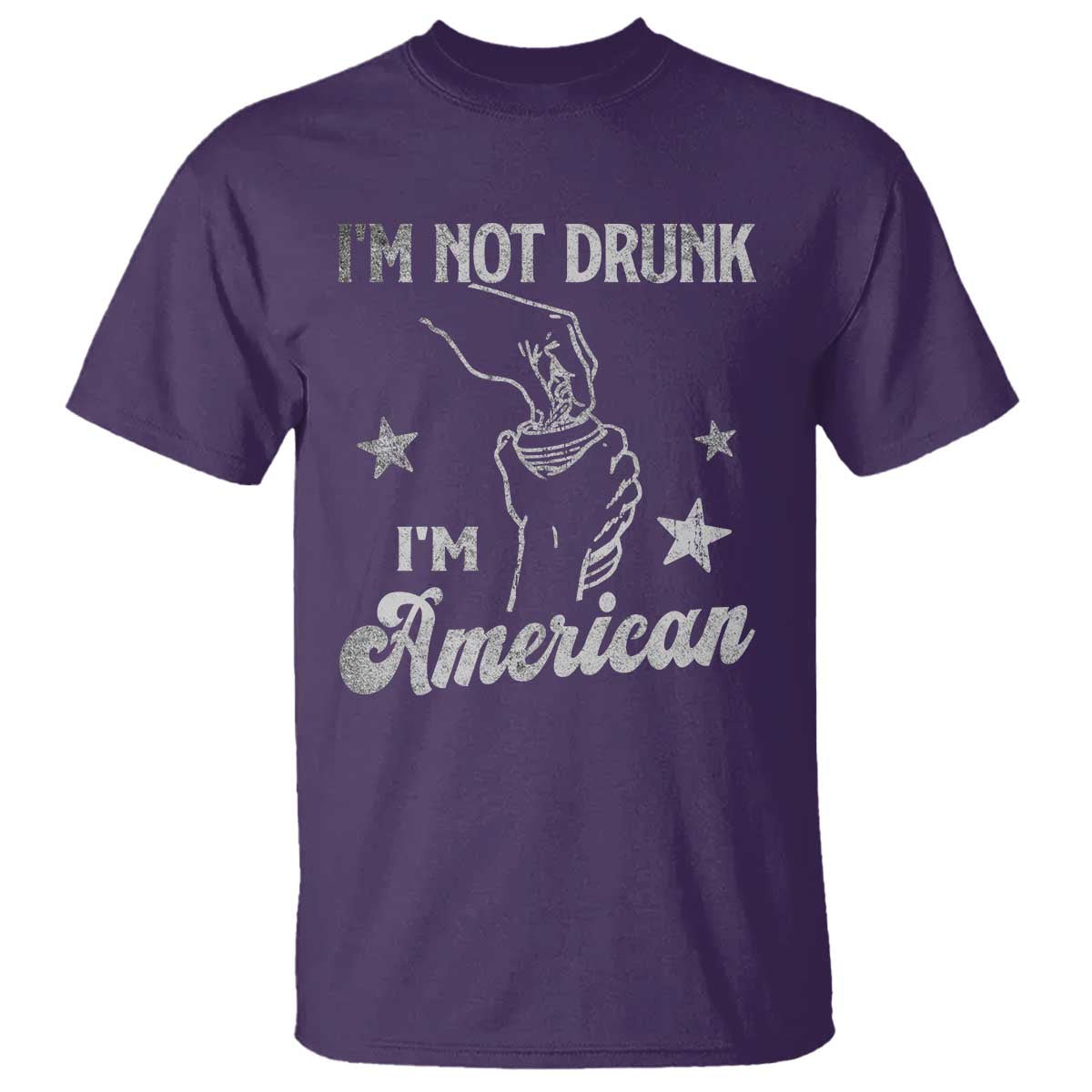 Funny 4th of July Drinking T Shirt Not Drunk I am American - Wonder Print Shop