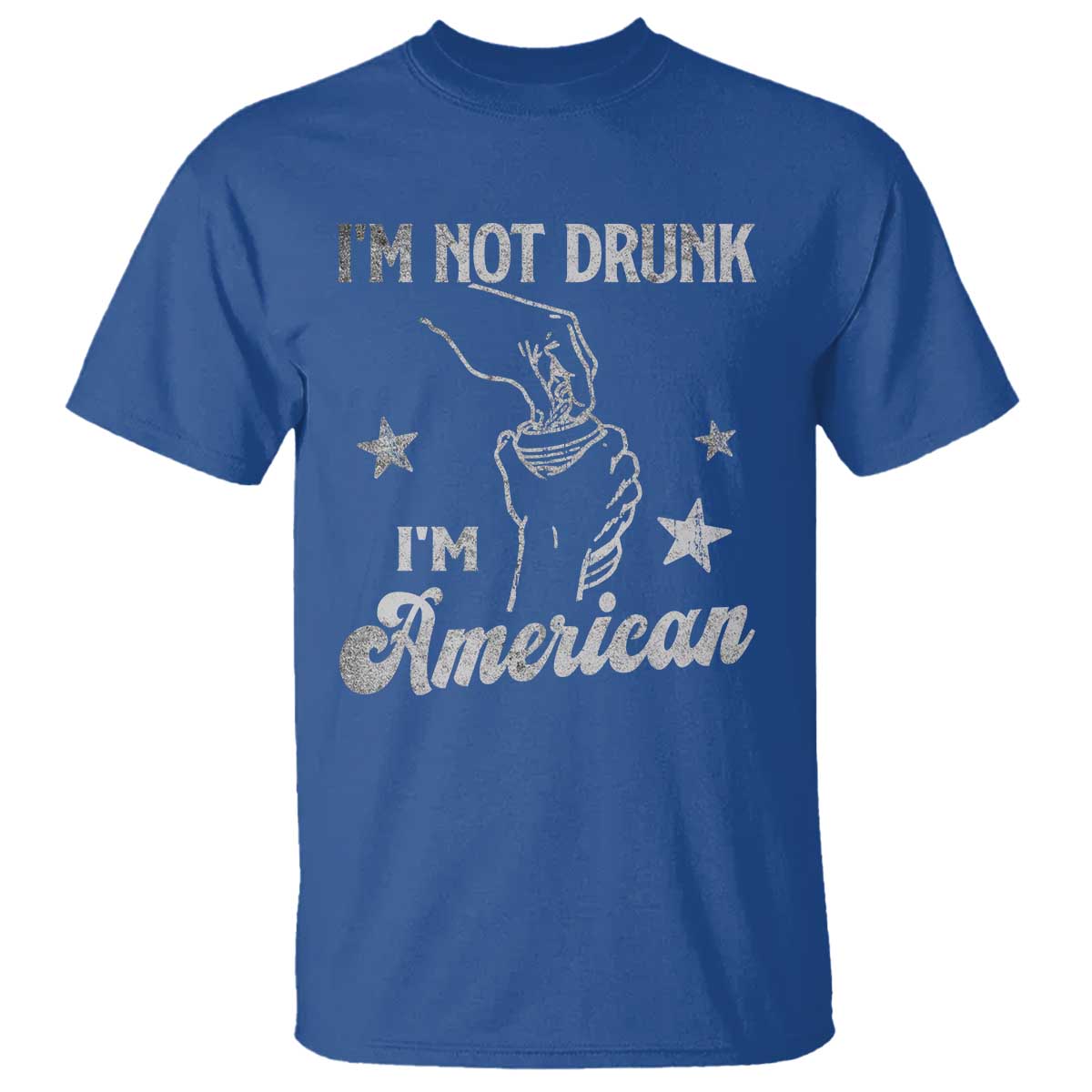 Funny 4th of July Drinking T Shirt Not Drunk I am American - Wonder Print Shop