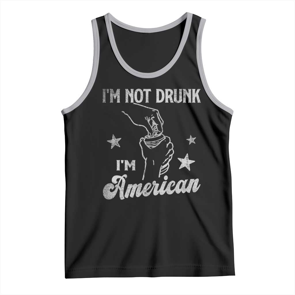 Funny 4th of July Drinking Tank Top Not Drunk I am American - Wonder Print Shop