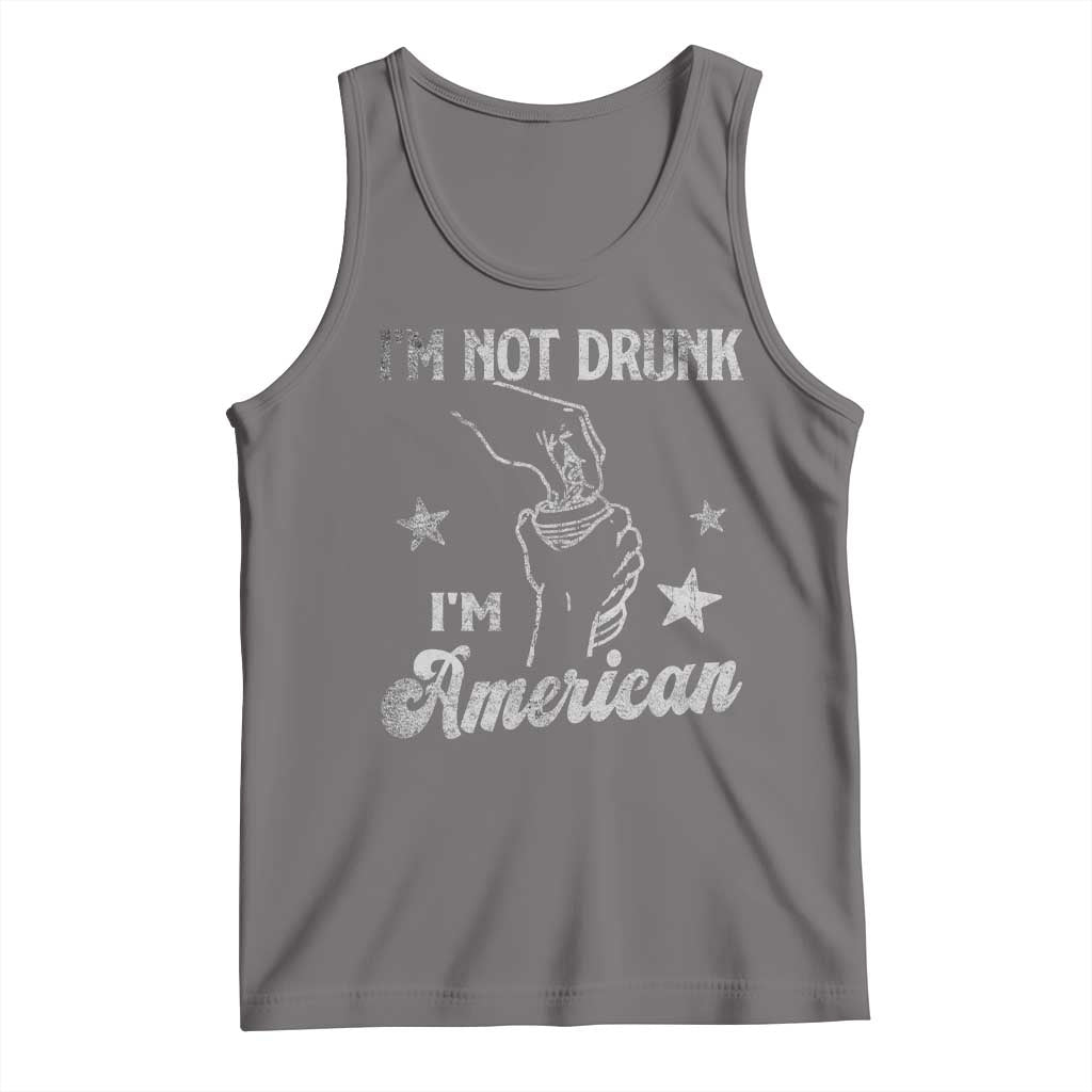 Funny 4th of July Drinking Tank Top Not Drunk I am American - Wonder Print Shop