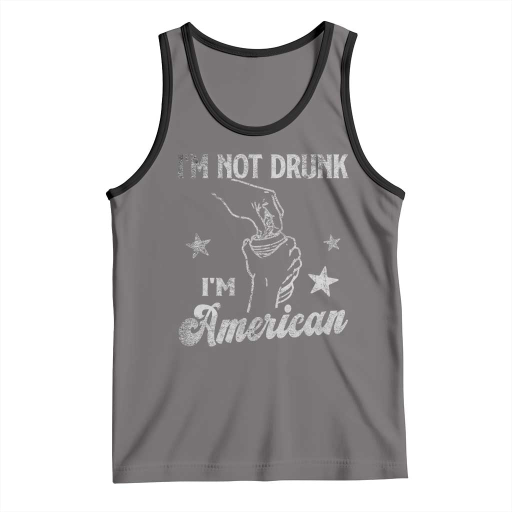 Funny 4th of July Drinking Tank Top Not Drunk I am American - Wonder Print Shop