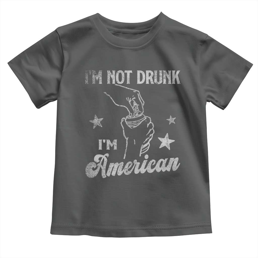 Funny 4th of July Drinking Toddler T Shirt Not Drunk I am American - Wonder Print Shop