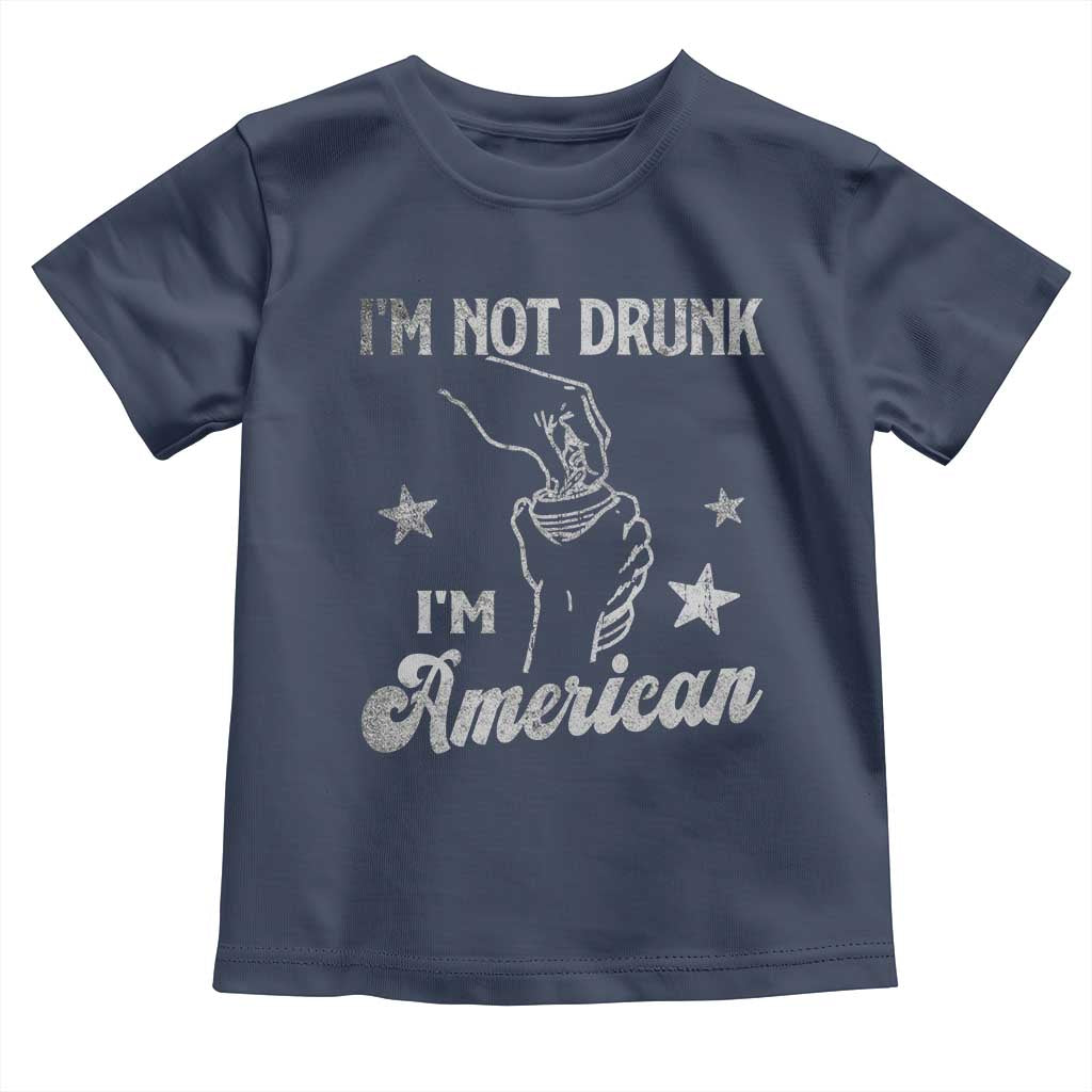Funny 4th of July Drinking Toddler T Shirt Not Drunk I am American - Wonder Print Shop