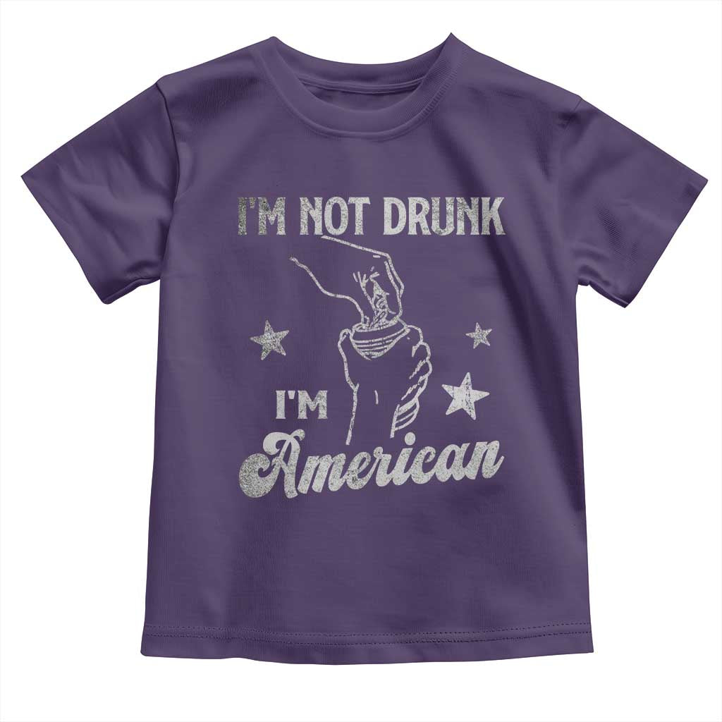 Funny 4th of July Drinking Toddler T Shirt Not Drunk I am American - Wonder Print Shop