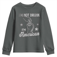 Funny 4th of July Drinking Youth Sweatshirt Not Drunk I am American - Wonder Print Shop
