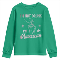 Funny 4th of July Drinking Youth Sweatshirt Not Drunk I am American - Wonder Print Shop