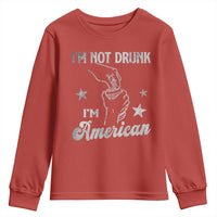 Funny 4th of July Drinking Youth Sweatshirt Not Drunk I am American - Wonder Print Shop