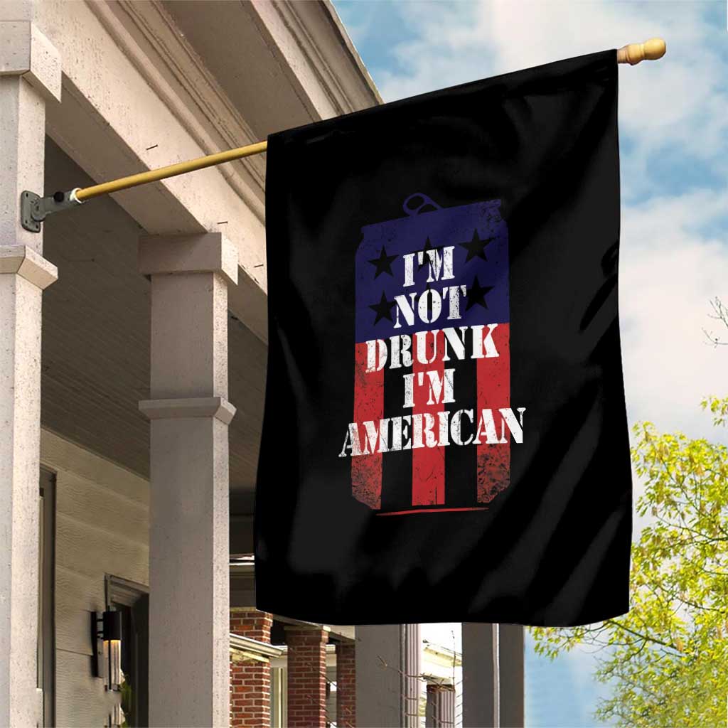 Funny Beer American Flag 4th of July Garden Flag Not Drunk I am American Merica USA - Wonder Print Shop