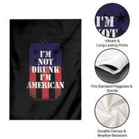Funny Beer American Flag 4th of July Garden Flag Not Drunk I am American Merica USA - Wonder Print Shop