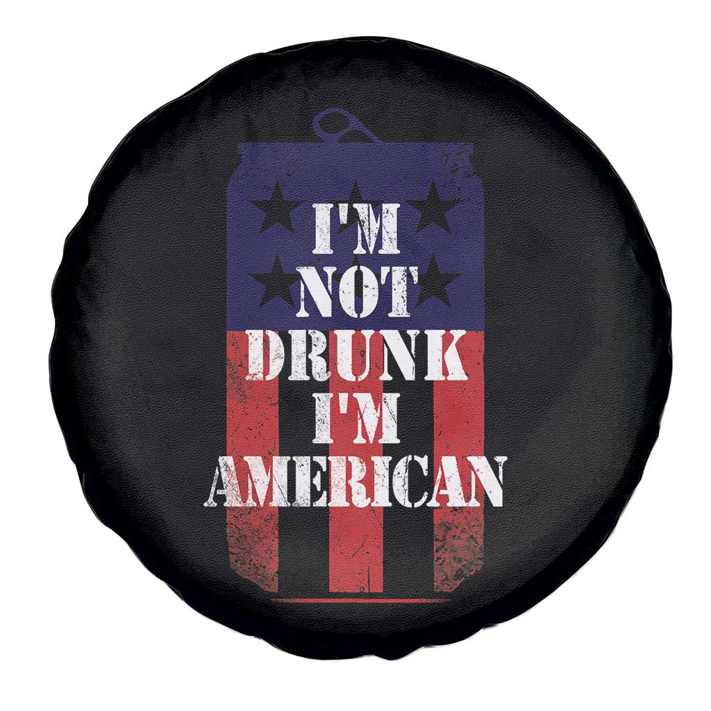 Funny Beer American Flag 4th of July Spare Tire Cover Not Drunk I am American Merica USA - Wonder Print Shop