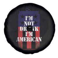 Funny Beer American Flag 4th of July Spare Tire Cover Not Drunk I am American Merica USA - Wonder Print Shop