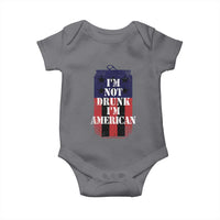 Funny Beer American Flag 4th of July Baby Onesie Not Drunk I am American Merica USA - Wonder Print Shop