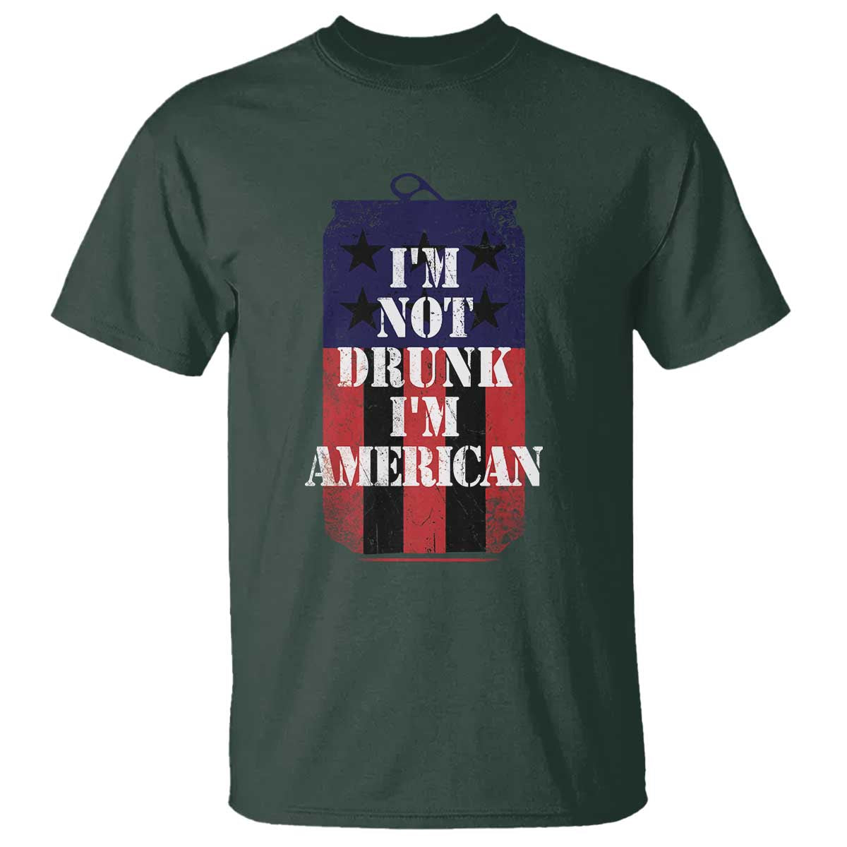 Funny Beer American Flag 4th of July T Shirt Not Drunk I am American Merica USA - Wonder Print Shop