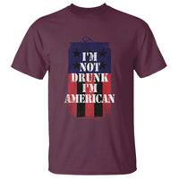 Funny Beer American Flag 4th of July T Shirt Not Drunk I am American Merica USA - Wonder Print Shop