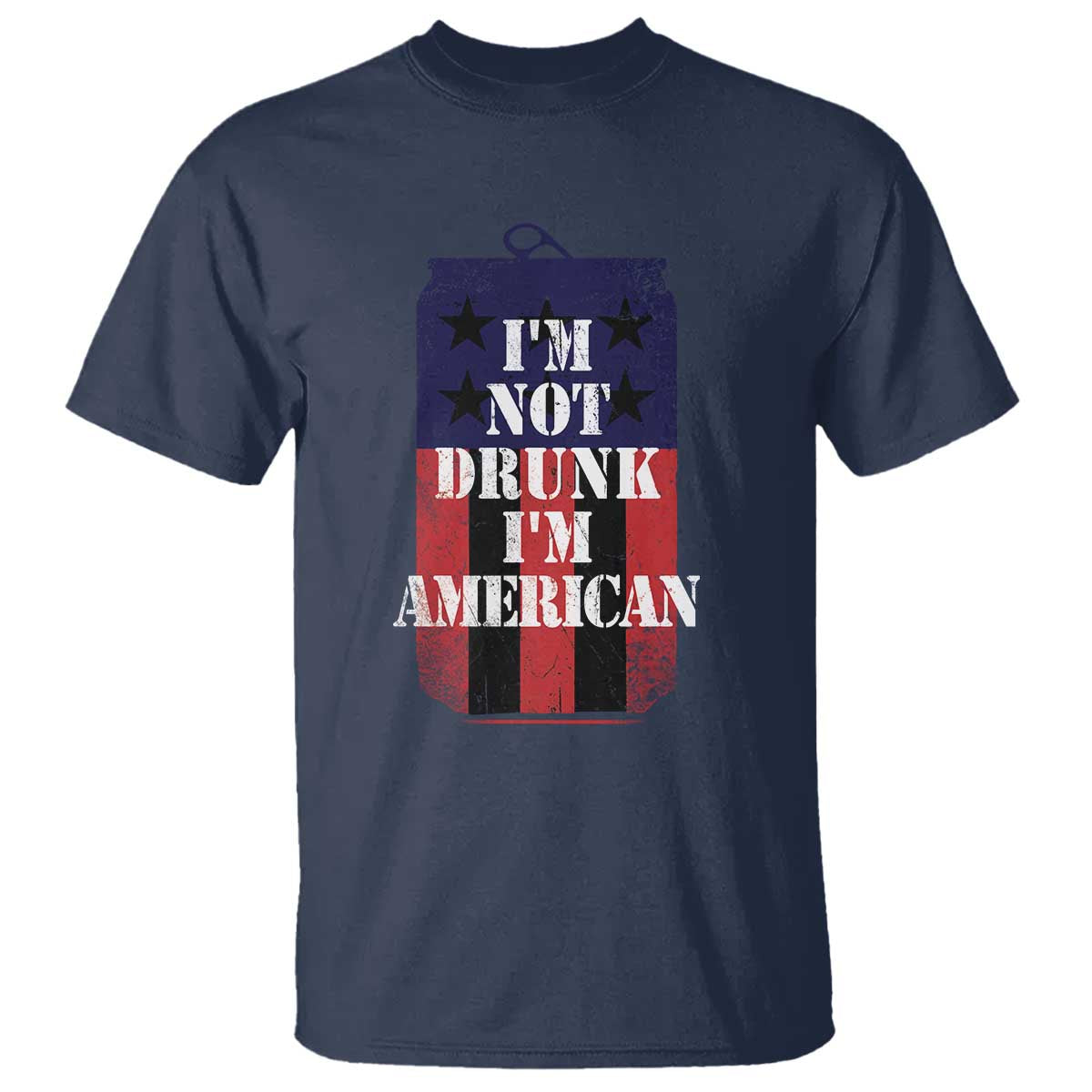 Funny Beer American Flag 4th of July T Shirt Not Drunk I am American Merica USA - Wonder Print Shop