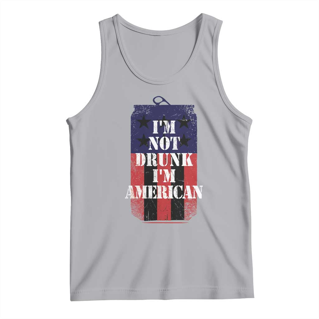 Funny Beer American Flag 4th of July Tank Top Not Drunk I am American Merica USA - Wonder Print Shop