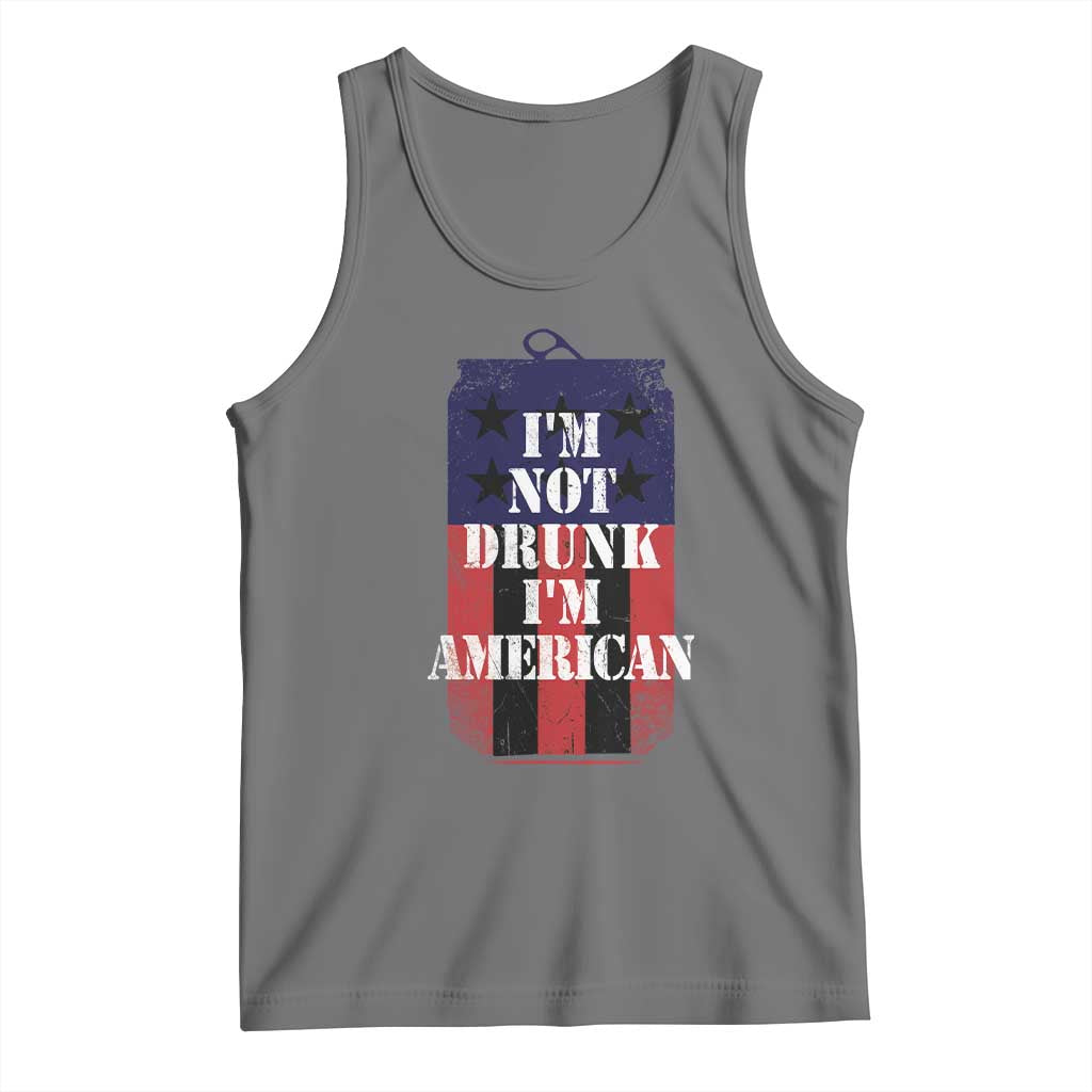 Funny Beer American Flag 4th of July Tank Top Not Drunk I am American Merica USA - Wonder Print Shop