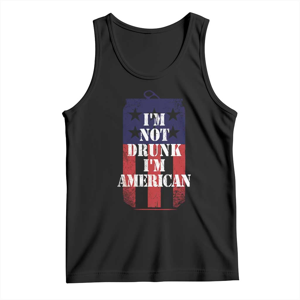 Funny Beer American Flag 4th of July Tank Top Not Drunk I am American Merica USA - Wonder Print Shop