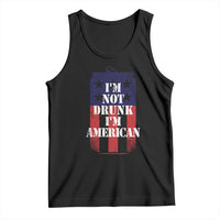 Funny Beer American Flag 4th of July Tank Top Not Drunk I am American Merica USA - Wonder Print Shop